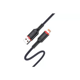   Töltő és adatkábel Jokade JA019 3A Lightning 100cm fekete
